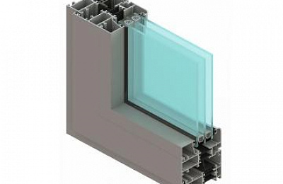 Окна и двери, изготавливаемые из алюминиевого профиля ALUMARK  серия S 44  с однокамерным стеклопакетом                                   